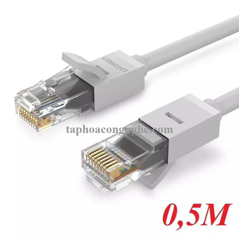 Ugreen 20173 0.5M màu Trắng Cáp Mạng Lan Cat6 UTP NW102 30020173